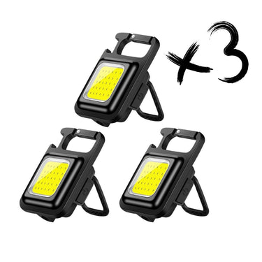 3 Linternas Led Recargable Llavero Multiuso Táctico